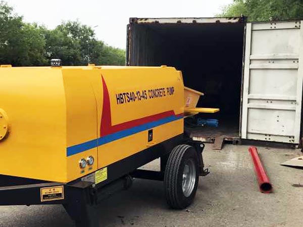 electric concrete pump was boxing