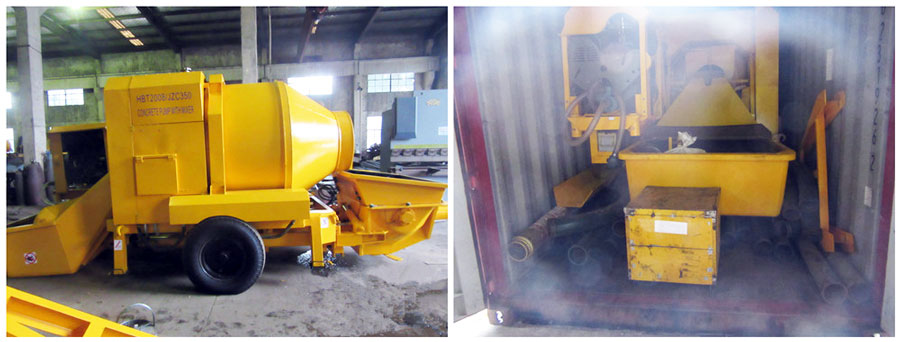 exporting diesel concrete pump to Columbia