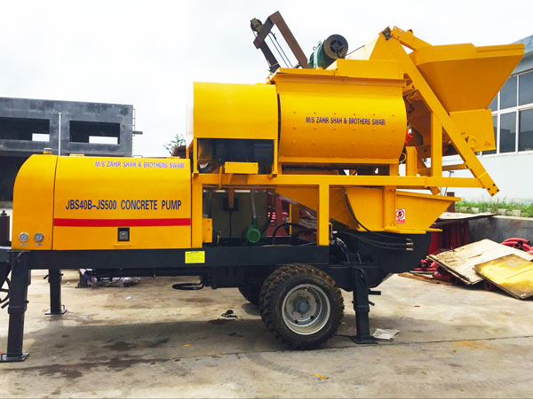 forced concrete mixer pump