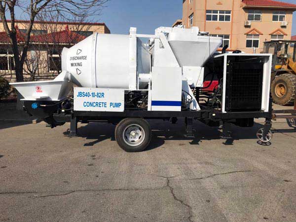 diesel concrete mixer and pump