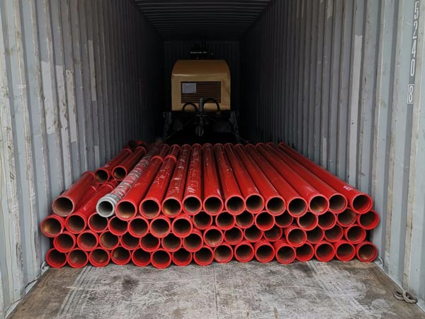 Concrete Pump with Pipes