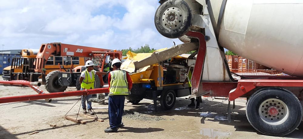 Pumping Concrete In Diego Garcia