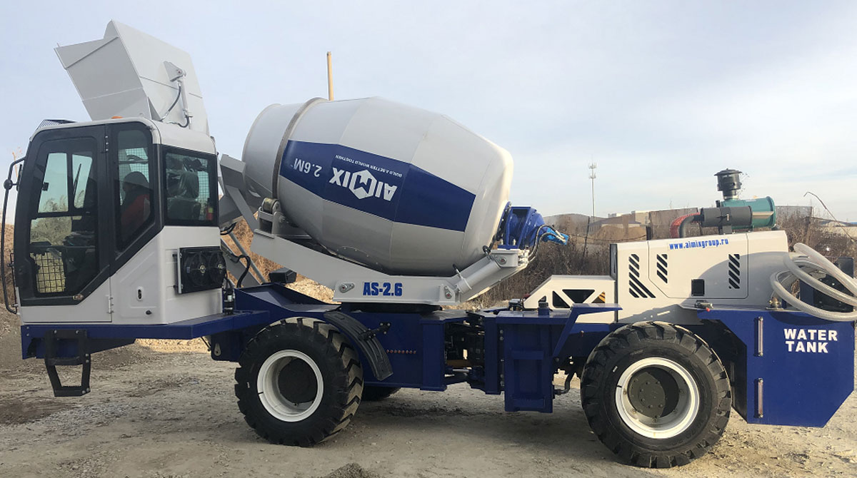 AIMIX AS-2.6 Self Loading Concrete Mixer Delivering to Shymkent, Kazakhstan