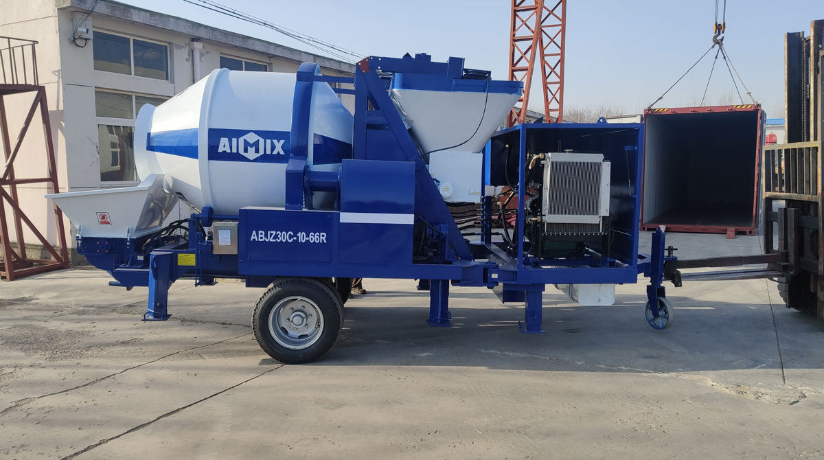 Exporting AIMIX ABJZ30C Diesel Mixer Pump to Barbados