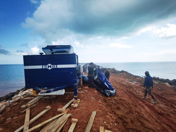 ABJZ40C Portable Concrete Pump in Indonesia