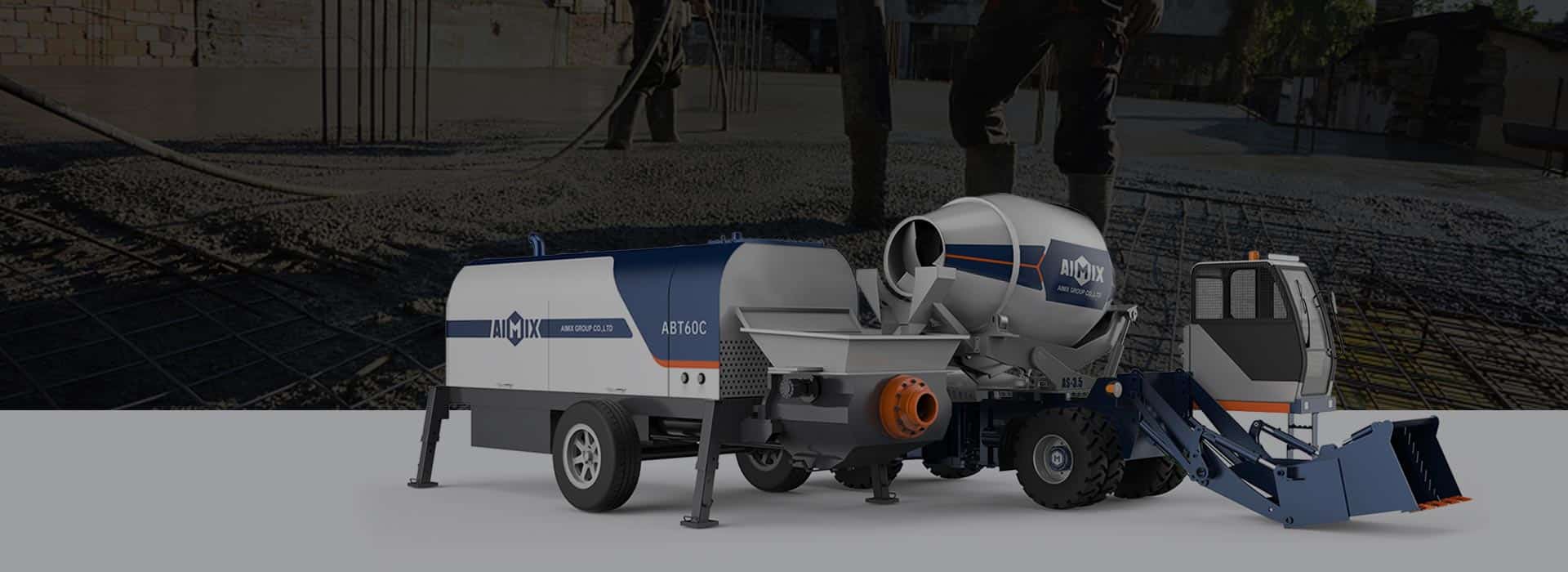 self loading concrete mixer and concrete pump trailer - AIMIX Group