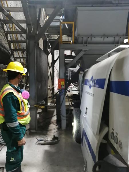ABT80D Electric Concrete Pump for Tunnel Construction Project in Peru