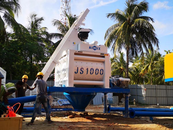 JS1000 Twin Shaft Concrete Mixer