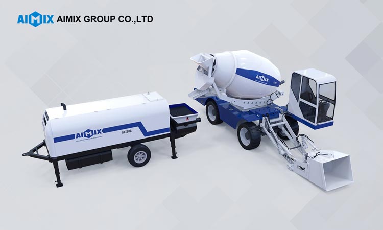 Trailer Concrete Pump + Self Loading Concrete Mixer
