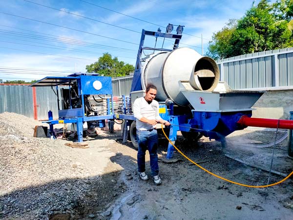 ABJZ40C Diesel Mixer Pump At the Construction Site in Malaysia