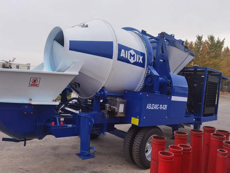 Deliveing Aimix ABJZ40C Concrete Mixing Pump to Dominican Republic