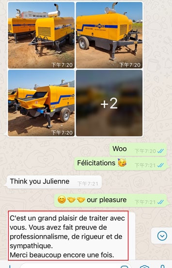 Morocco Customer Feedback on Aimix Concrete Pump