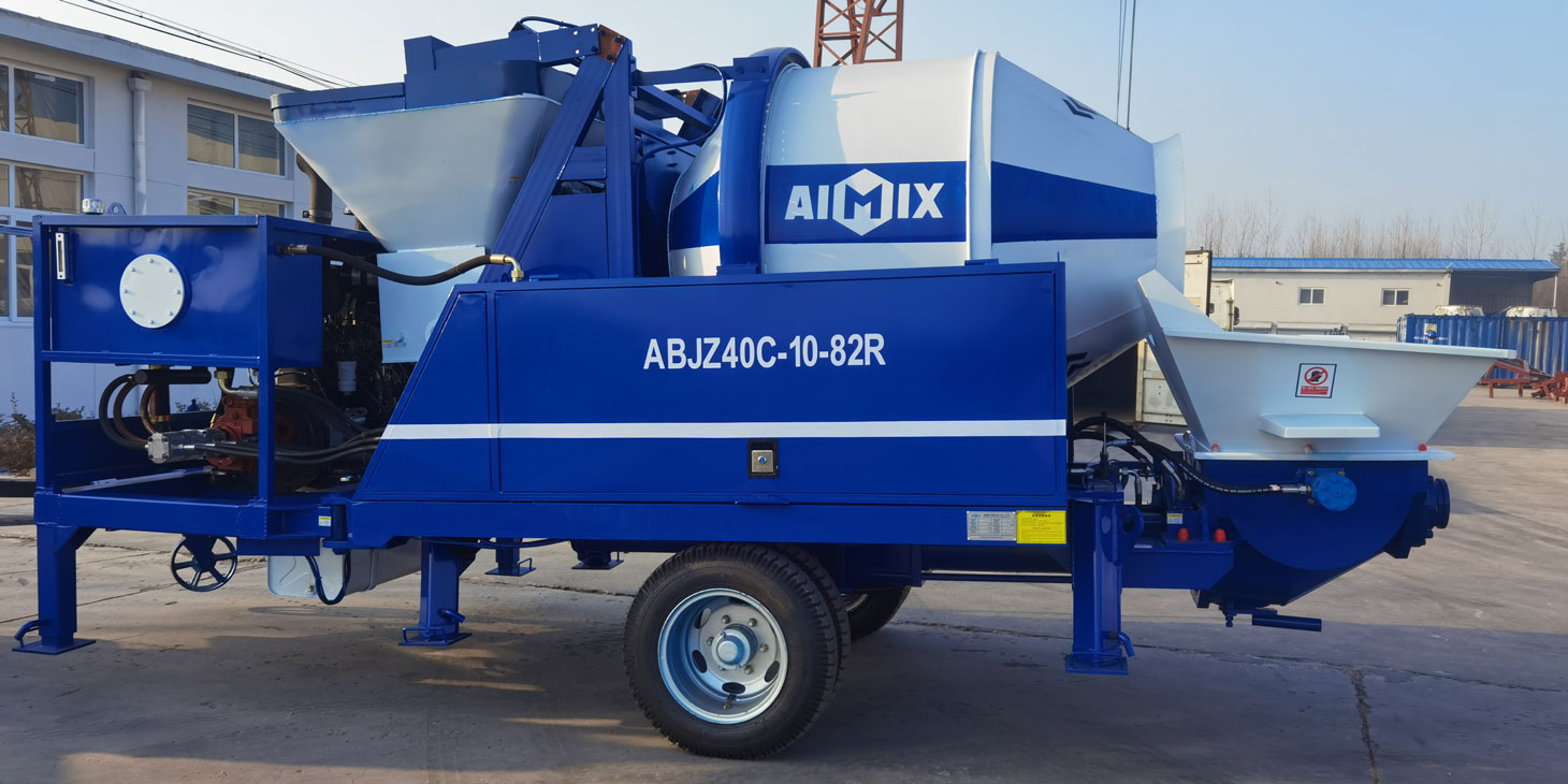 Aimix ABJZ40C Diesel Concrete Mixer Pump Was Exported to Ghana