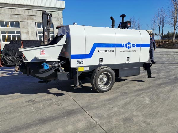 Concrete trailer pump in the Bahamas