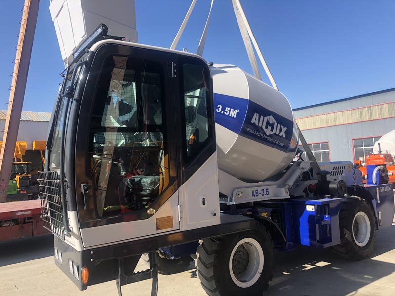 Transporting AS-3.5 Self Loading Concrete Mixer to Tajikistan