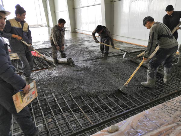 Pumping Concrete Mixture for Building Construction