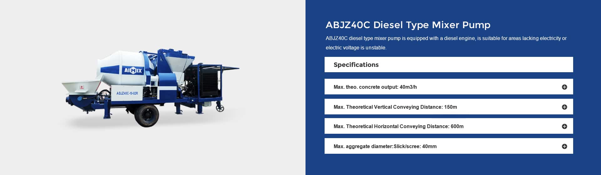 Diesel Type Mixer Pump