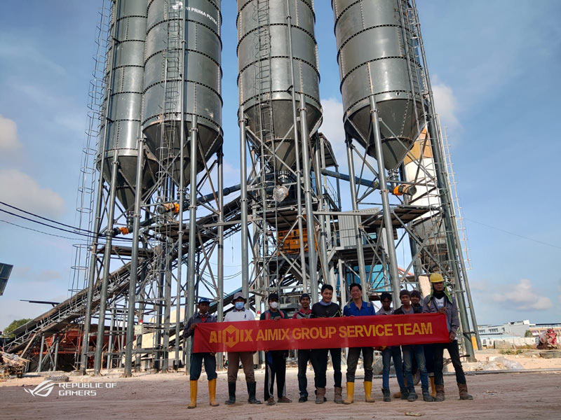 After-sales service of concrete plant in Indonesia