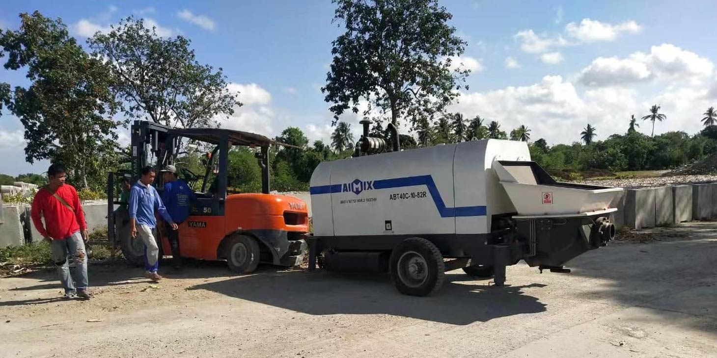 Aimix ABT40C Stationary Pumpcrete Working