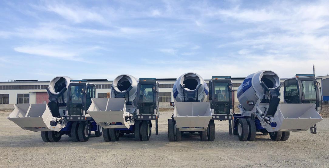 four sets of self loading mixers exporting