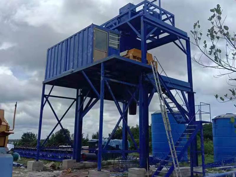 Installation of AJ180 Concrete Batch Plant for Sale in Malaysia