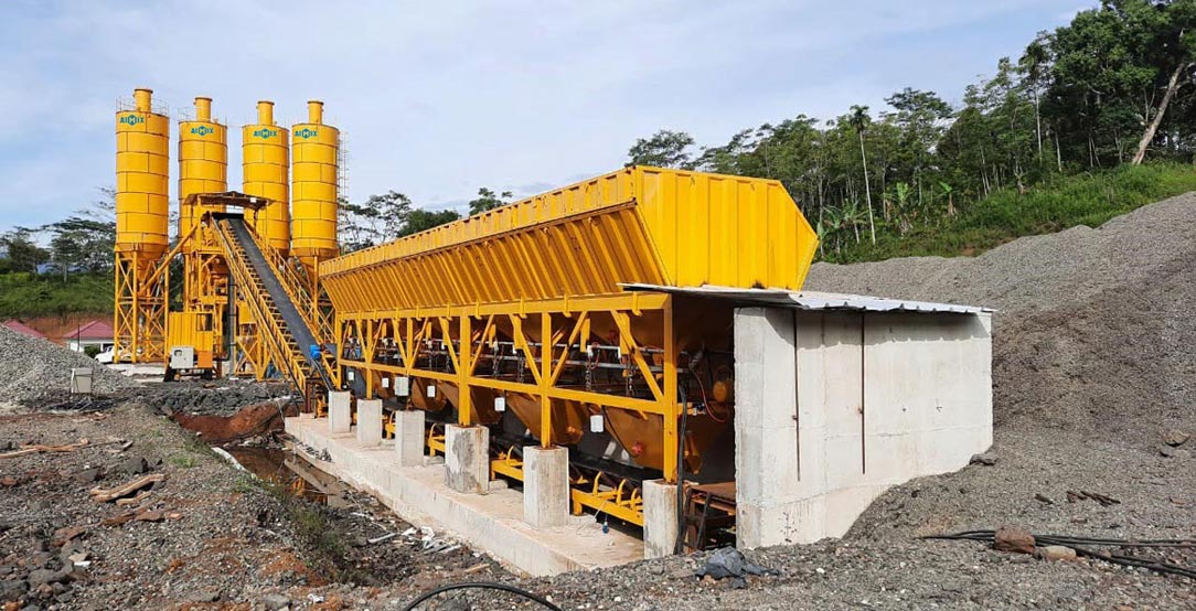 AJ90 Stationary RMC Plant for Engineering Construction