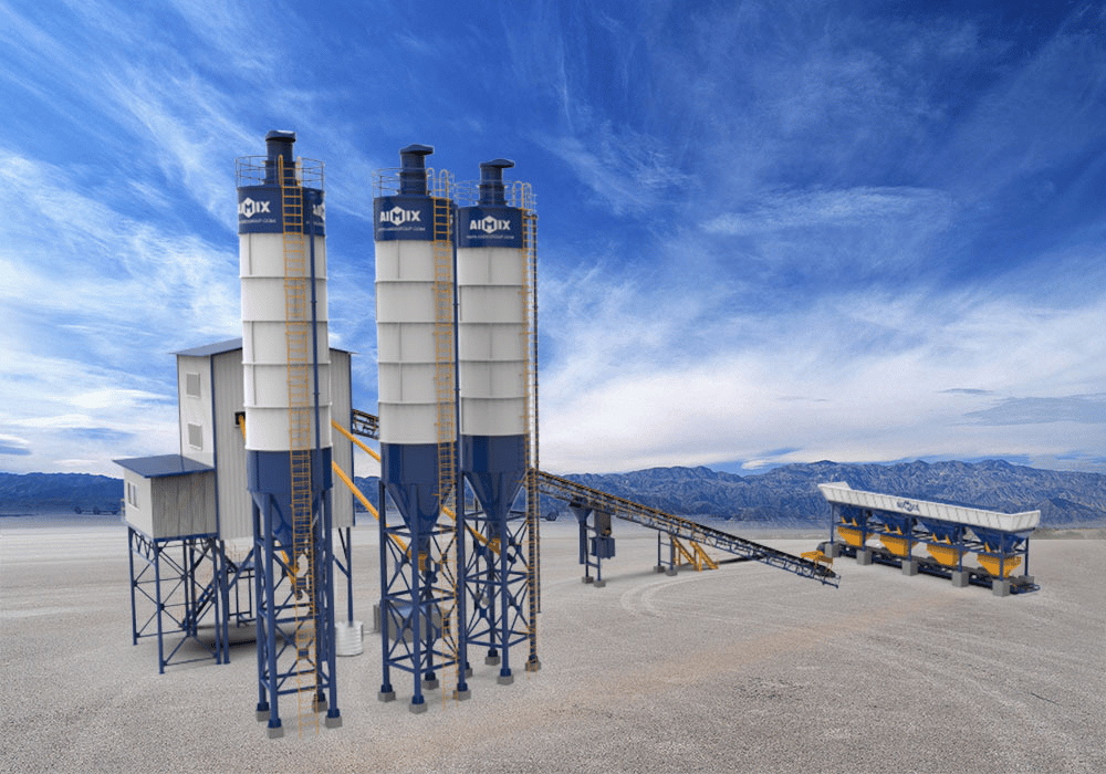 AJ90 Belt Type Concrete Mixing Plant