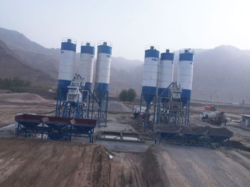 Double AJ50 Concrete Plants in Uzbekistan