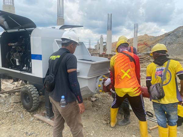 Installing AIMIX Mini Concrete Pump