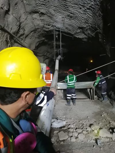 AIMIX Electric Concrete Pump for Tunnel Construtction in Peru