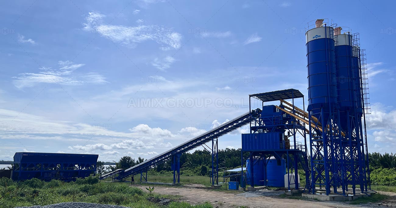 AJ180 Concrete Plant Was Finished Installation in Malaysia