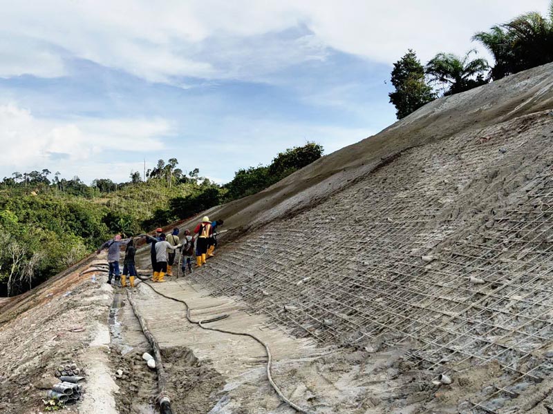 Pumping Concrete For Slope Construction