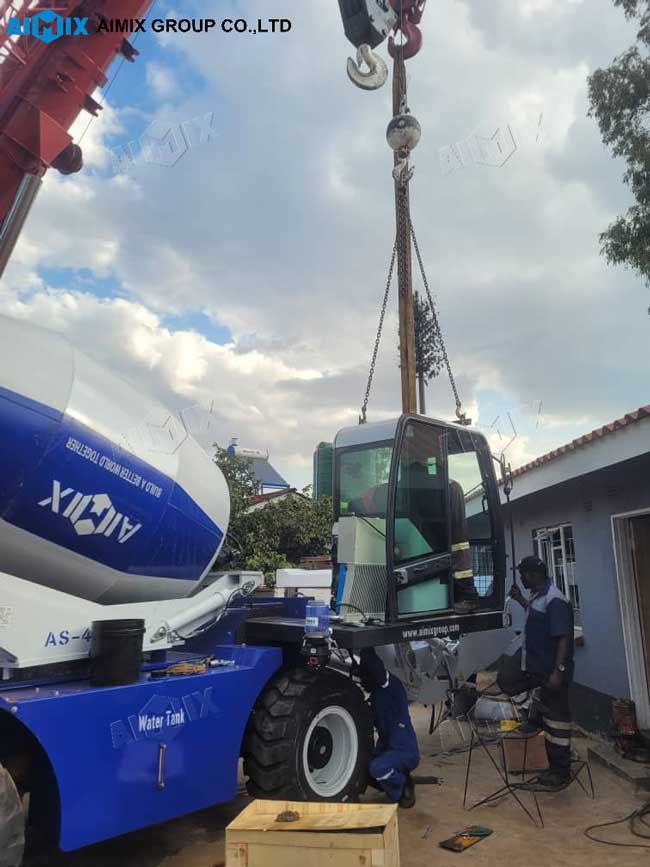 assembly of AIMIX self loading concrete mixer in Zimbabwe
