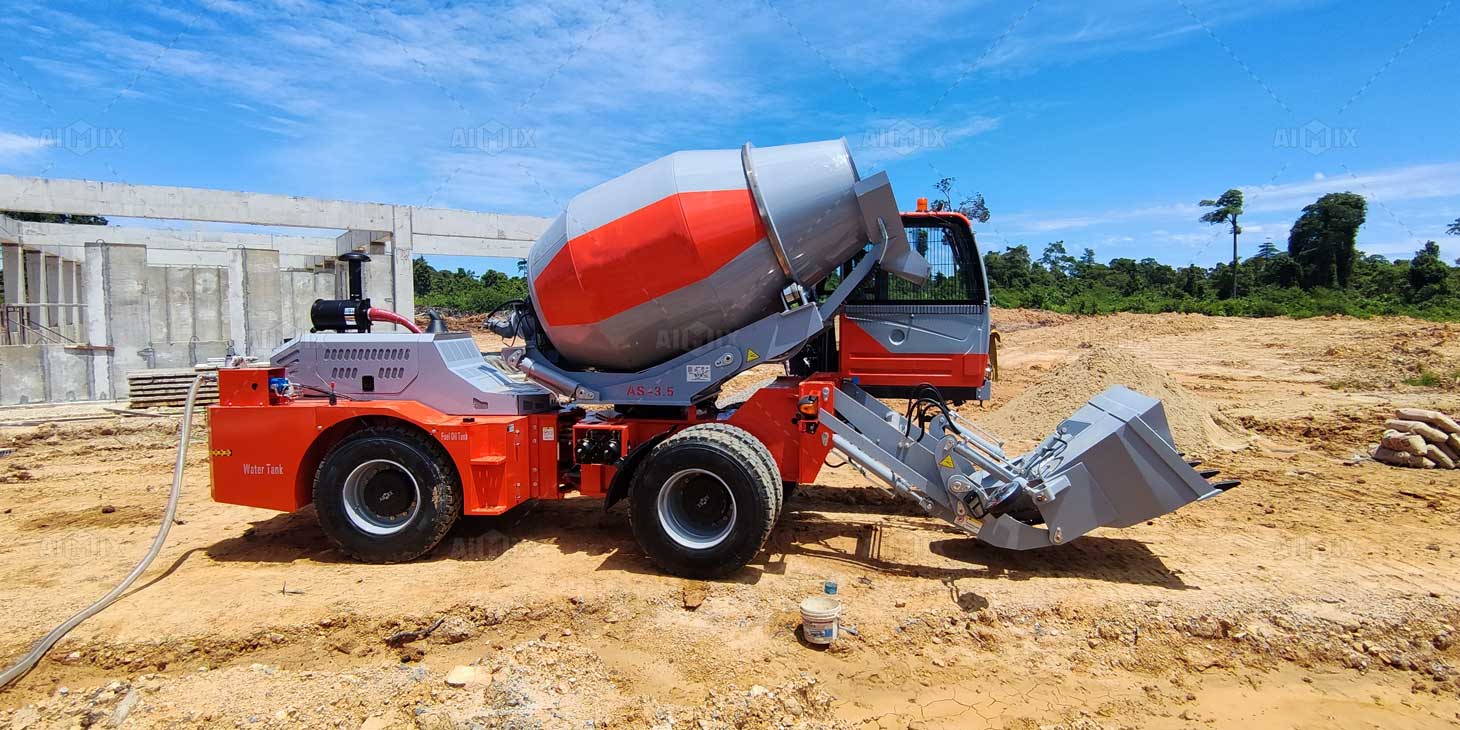 Aimix Self Loading Mixer Helped Malaysian Client Do Factory Construction