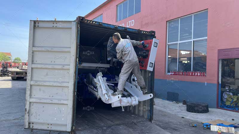 delivering AS-3.5 self loader mixer truck to Russia