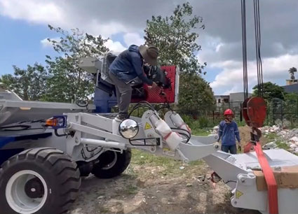 Installing Self Loading Mixer on-site