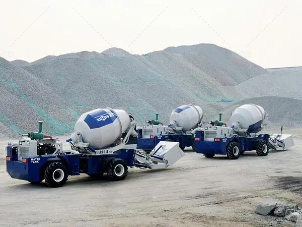 AS-1.8 small self loader concrete mixer for road construction