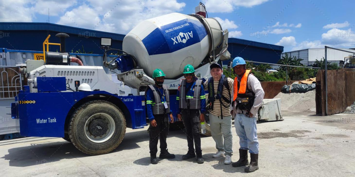 AS-3.5 concrete mixer Used For Flood Protection Project