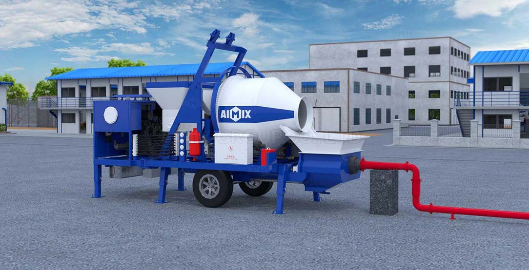 How a concrete mixer pump work
