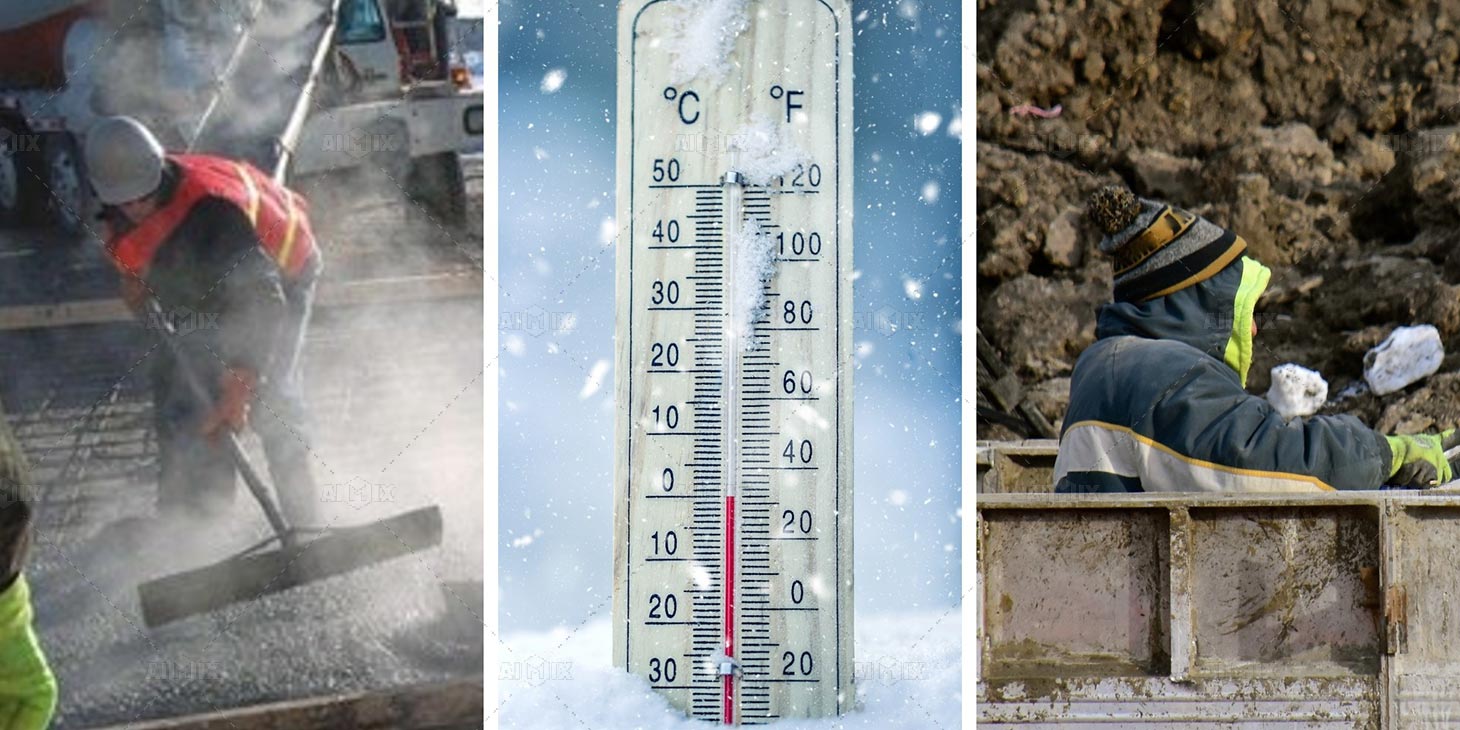 temperature for pouring concrete