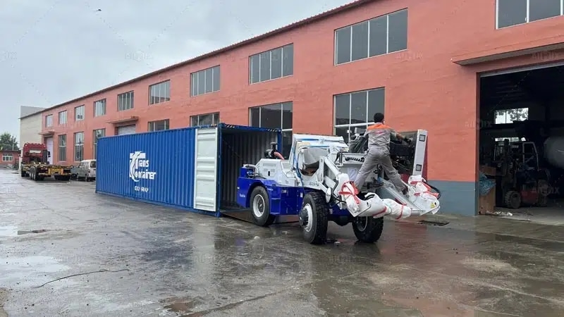 transporting self loading mixer to Bangladesh