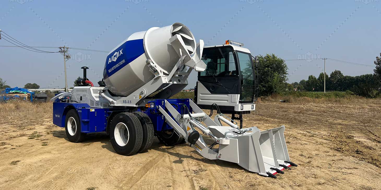 AIMIX AS-3.5 Self Loading Mixer Speeding Up The Foundation Work in Ghana