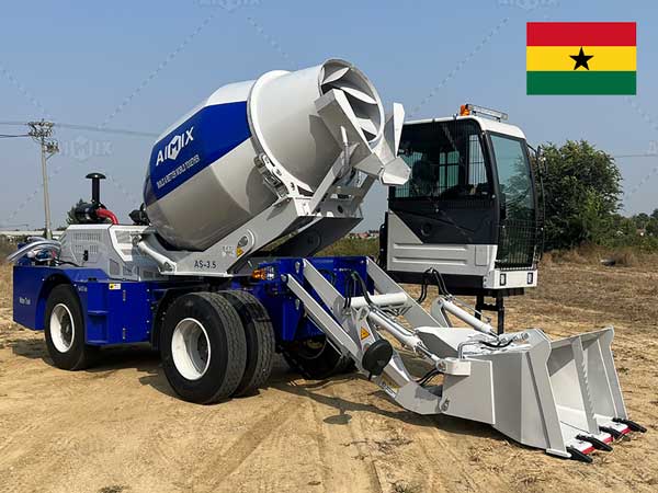 AIMIX Self Loading Mixer Speeding Up The Foundation Work In Ghana