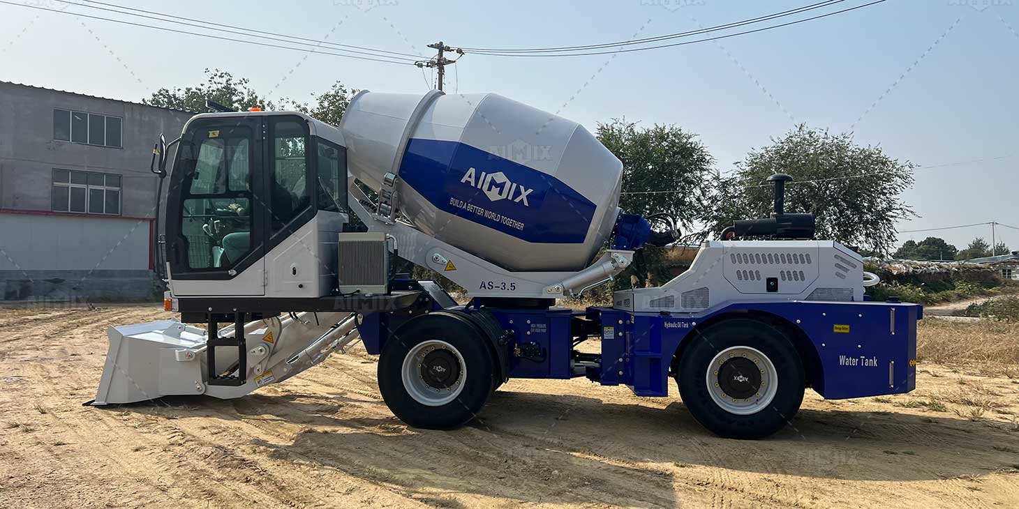 Self Loading Mixer Speeding Up The Foundation Work in Ghana