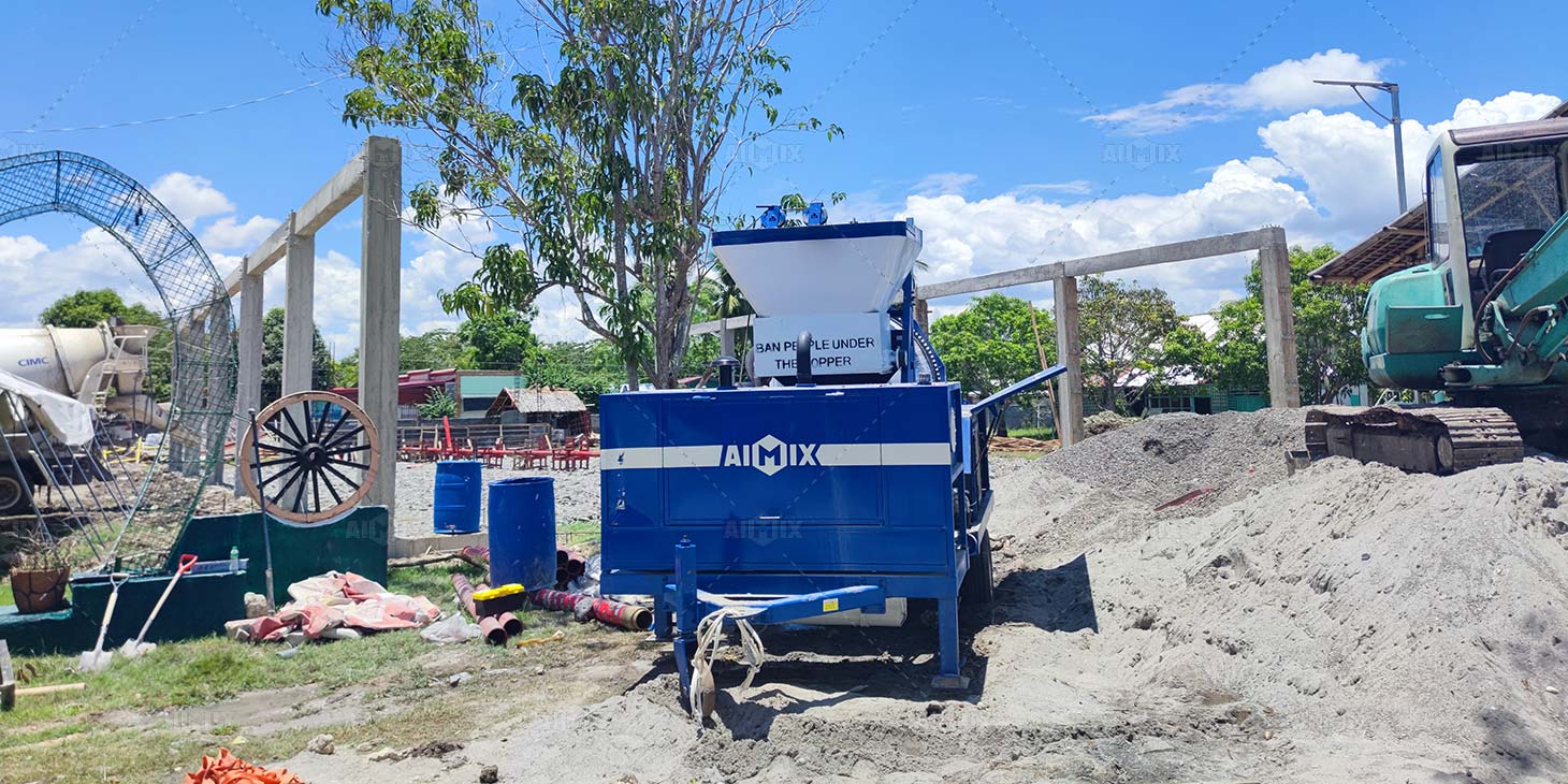 ABJZ40C Diesel Mixer Pump Pumping Concrete for Building a Mosque
