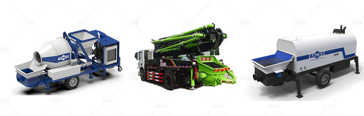 different types of concrete pumps in AIMIX Group