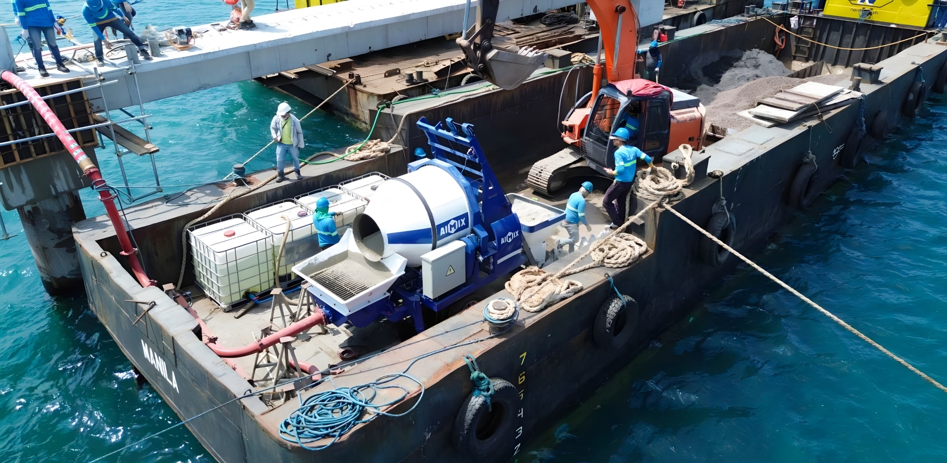 concrete mixing and pumping solution - concrete mixer and pump machine