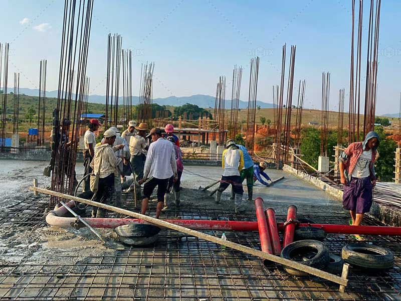 Concrete Trailer Pump in Myanmar