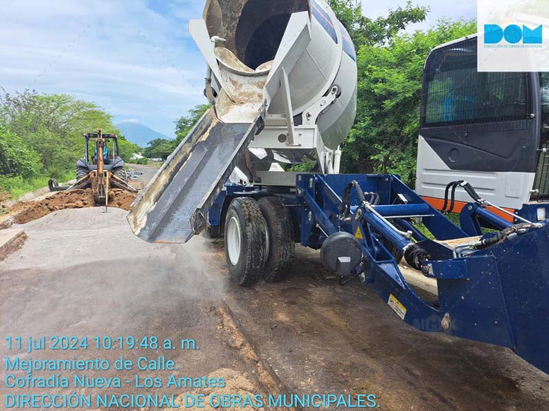 Pouring Concrete On-site Through Self Loading Mixer