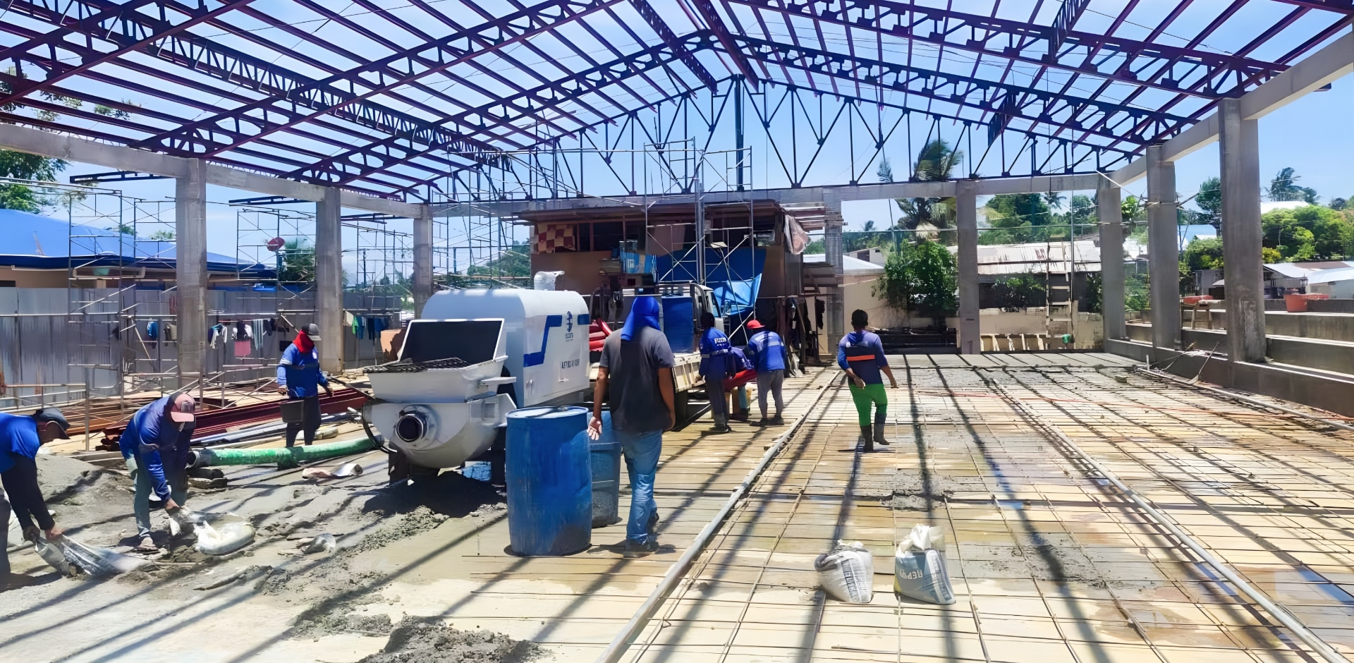 concrete pumping solution - trailer concrete pump machine
